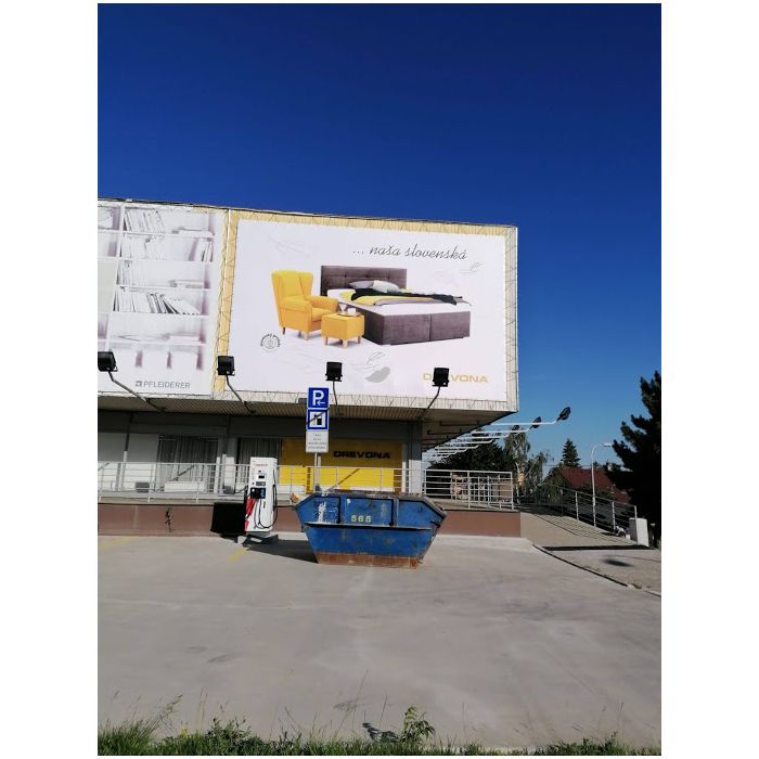 reklamná plachta drevona