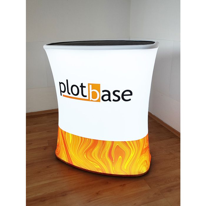 LED stolík s logom Plotbase