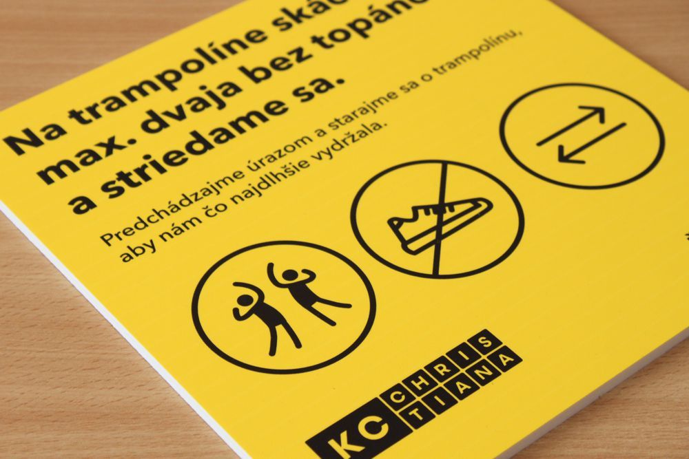 informačná pvc tabuľa s potlačou