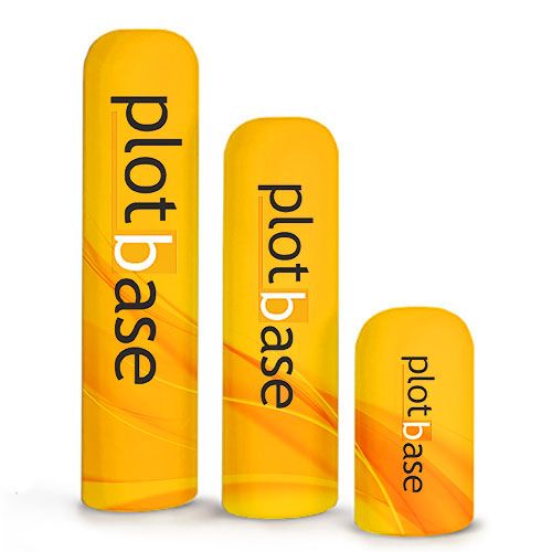 Nafukovacie reklamné stĺpy s logom Plotbase
