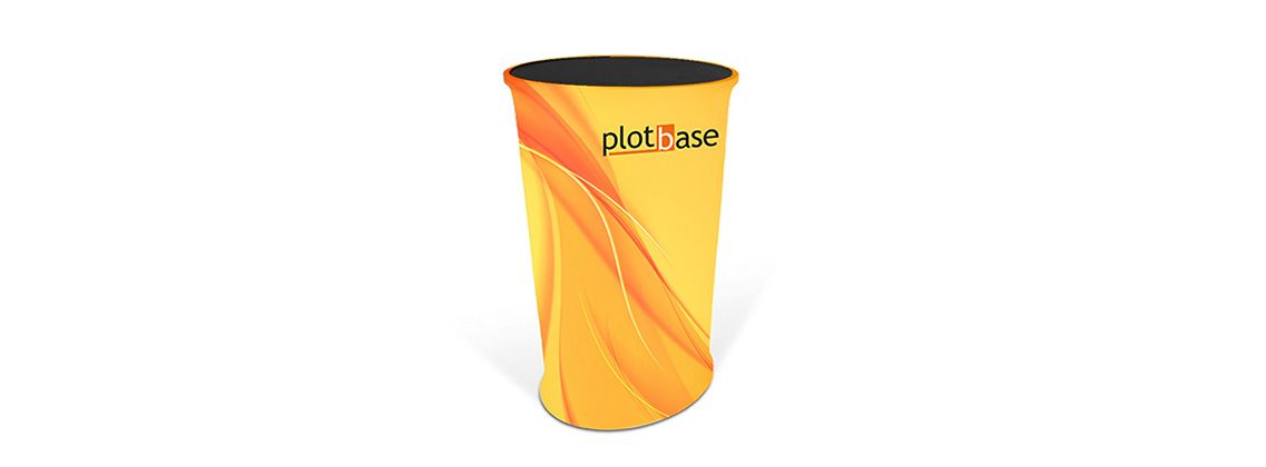 Okrúhly promo stolík Plotbase na lište produktu
