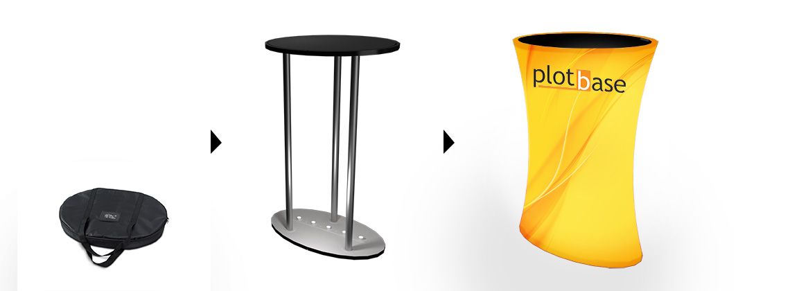 Proces rozbalovania LED stolíka