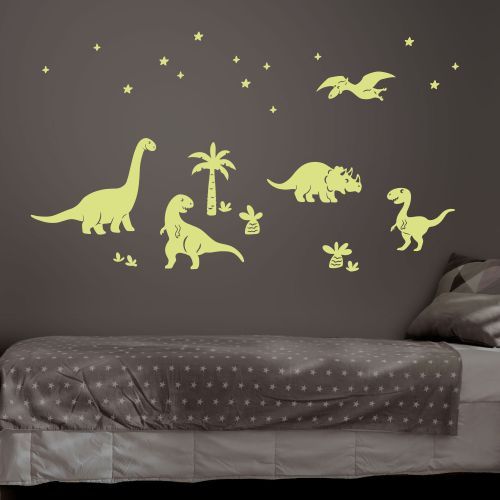 Nálepky na stenu dinosaury svietiace v tme