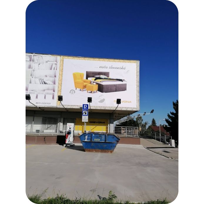 reklamná plachta drevona