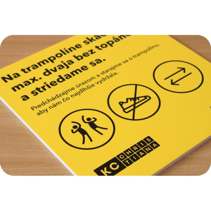 informačná pvc tabuľa s potlačou
