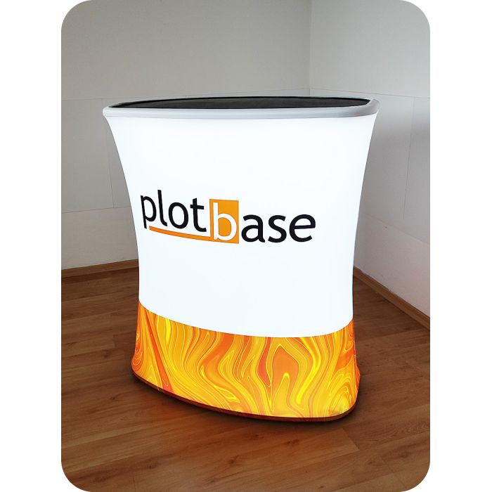 LED stolík s logom Plotbase