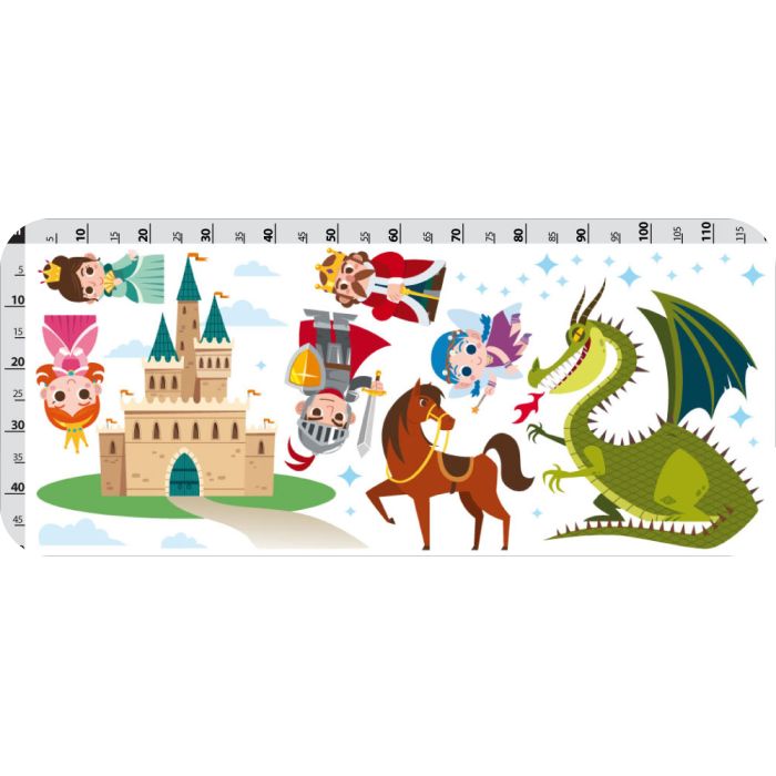 Nálepky na stenu rytier a princezná