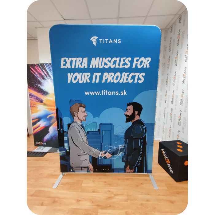 široký textilný pútač