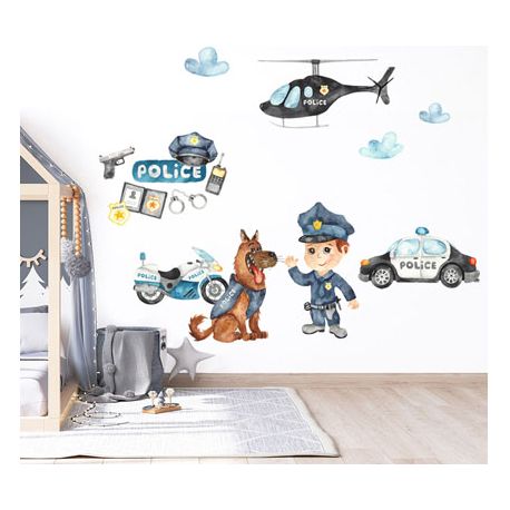 Nálepky na stenu polícia