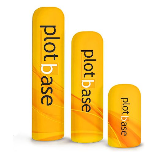 Nafukovacie reklamné stĺpy s logom Plotbase