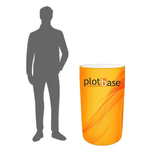 Nafukovací reklamný stolík s logom Plotbase v kategórii nafukovacej reklamy