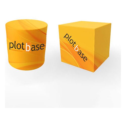 kocka na sedenie s logom Plotbase
