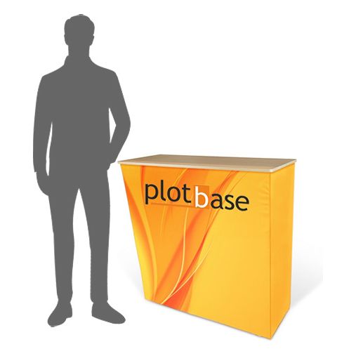 Grafika Plotbase na textilnom prezentačnom pulte
