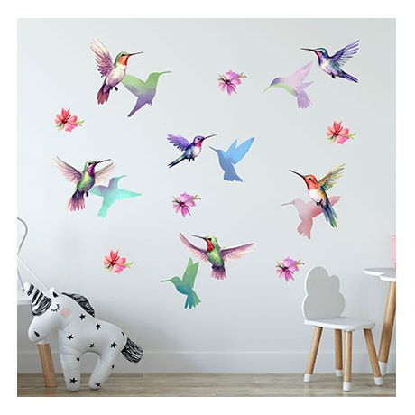 Kolibríky - nálepka na stenu