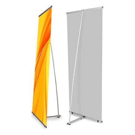 Stojan na banner v tvare L