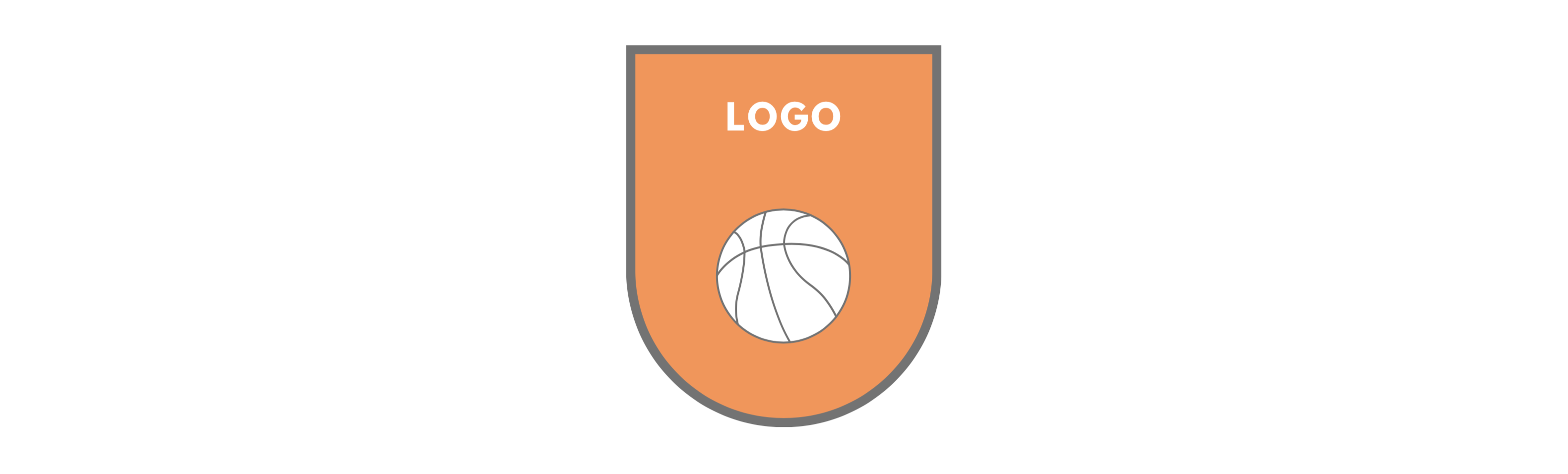  Logo s basketbalovou loptou