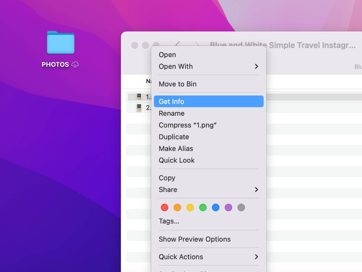 Screenshot MacOS obrazovky ukazujúci ako zistiť rozlíšenie obrázka.