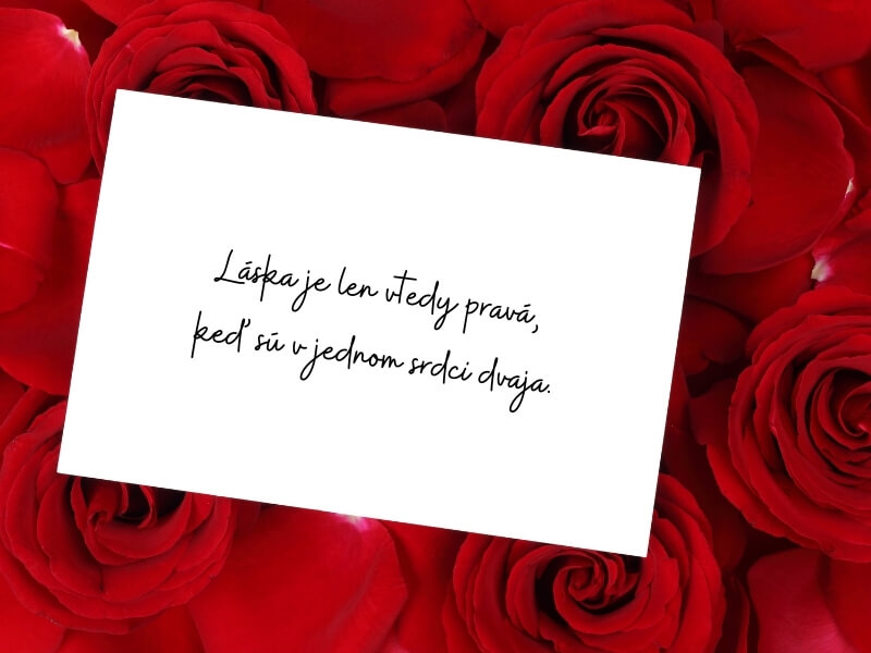 Romantický rým na valentínskej pohľadnici.