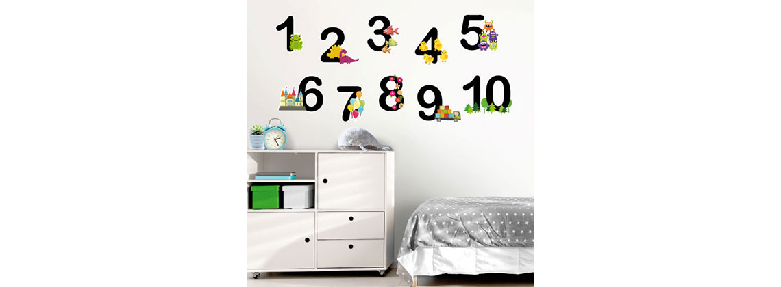 Nálepky na stenu čísla