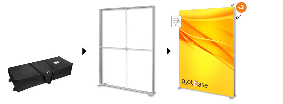 Proces vybalovania LED steny 2x2,5m